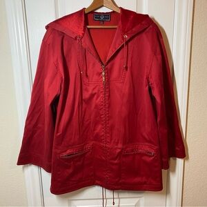 St. John Sport by Marie Gray Women’s Red Jacket Nautical Coastal Style Size M